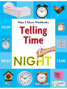 Pegasus - Telling Time Wipe & Clean Workbook with Free Pen