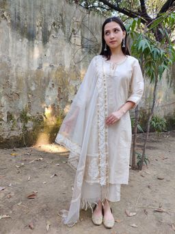 The Hemming Bird - Ivory Cotton Silk Set (Set of 3)