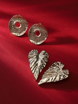 Sohi - Womens Ethereal Leaf Drop Earrings - Champayne Gold