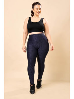 The Fit Theory - Navy Blue Anti-Cellulite Squat-Proof Sports Leggings