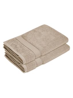 Boutique Living - Luxe Loom Cotton Beige Hand Towels - (M) (Pack of 2)