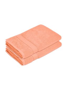 Boutique Living - Luxe Loom Cotton Orange Hand Towels - (M) (Pack of 2)