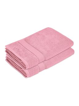 Boutique Living - Luxe Loom Cotton Light Pink Hand Towels - (M) (Pack of 2)