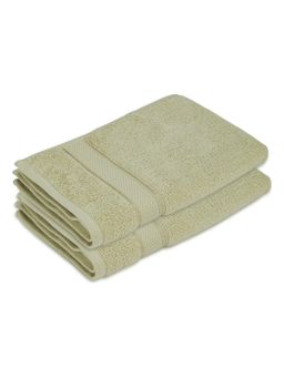 Boutique Living - Luxe Loom Cotton Green Hand Towels - (M) (Pack of 2)