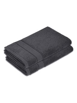 Boutique Living - Luxe Loom Cotton Black Hand Towels - (M) (Pack of 2)