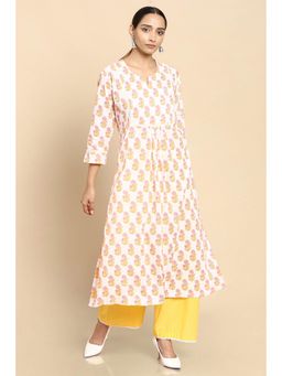 Soch - Women Off White Floral Kurta Suit (Set of 2)