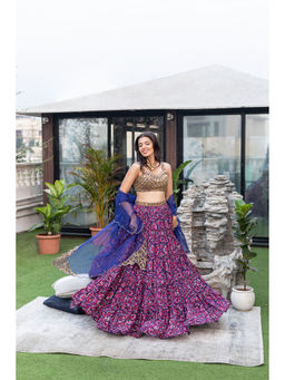 MEHAK MURPANA - Multi Choli Lehenga Organza Dupatta (Set of 3)