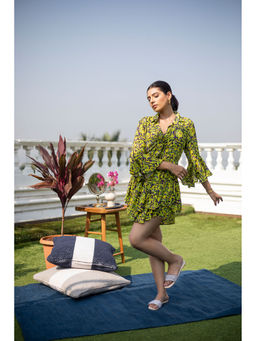 MEHAK MURPANA - Green Ruffle Dress