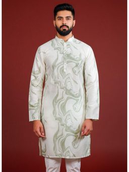 Gahan - Green Art Silk Digitally Printed Featuring of Traditional Indian Art Kurta