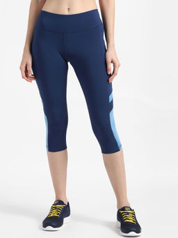 Reebok - Wor Mesh Capri Blue Training Tights