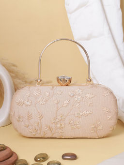 SWISNI - Elegant Beige Clutch For Women (M)