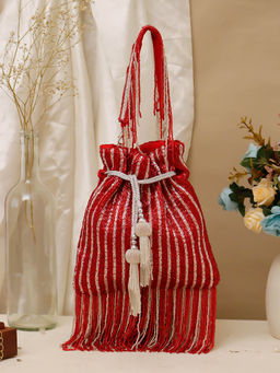 SWISNI - Red Potli Bag (M)