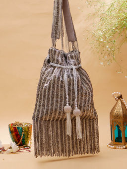 SWISNI - Grey Potli Bag (M)