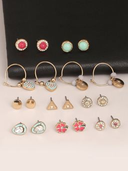 Lilly & Sparkle - Multicoloured Contemporary Studs Earrings