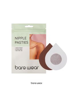 bare wear - bear wear Nipple Pasties Complete Coverage Sweatproof Waterproof (5 Pairs) Brown Nipple Covers