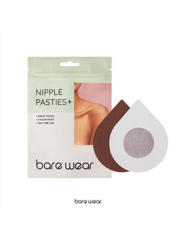 bare wear - bear wear Nipple Pasties Plus Sweatproof Waterproof (5 Pairs) Brown Nipple Covers