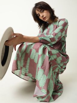 RAREISM - Green Solid Plain Dress