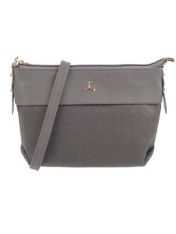 Metro - Women Synthetic Grey Zip Top Sling Bag (M)