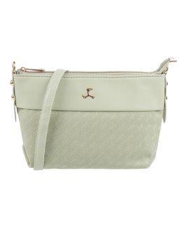 Metro - Women Synthetic Green Zip Top Sling Bag (M)