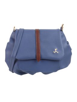 Metro - Women SYNTHETIC Blue Flap Over Sling Bag (M)