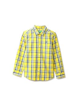 United Colors of Benetton - Boys Yellow Checks Shirts