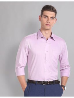 AD By Arvind - Dobby Lavender Regular Fit Formal Shirt