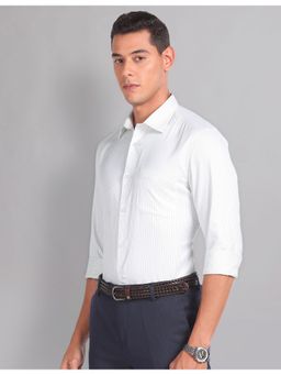 AD By Arvind - Micro Check Twill Green Formal Shirt