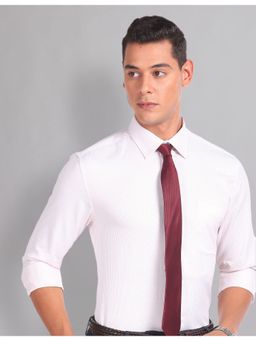 AD By Arvind - Micro Check Twill Red Formal Shirt
