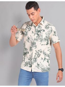 AD By Arvind - Cotton Linen Floral Casual Shirt