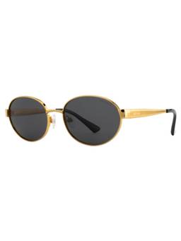 Opium Eyewear - Torn Oval Gold Frame Sunglasses (Op-10477) (56)