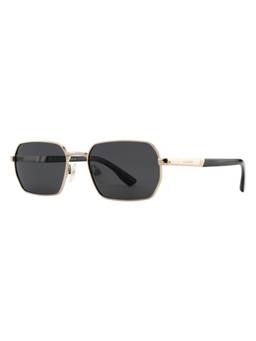 Opium Eyewear - Ink Hexagonal Gold Frame Sunglasses (Op-10491) (55)
