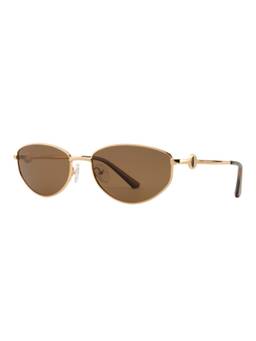 Opium Eyewear - Rina Cat Eye Gold Frame Sunglasses (Op-10501) (57)