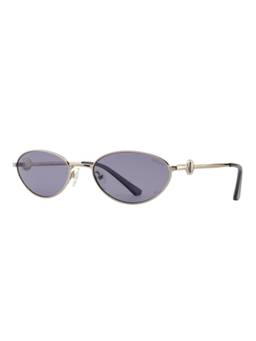 Opium Eyewear - Aira Oval Silver Frame Sunglasses (Op-10503) (55)