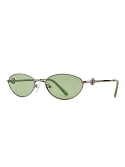 Opium Eyewear - Aira Oval Grey Frame Sunglasses (Op-10503) (55)