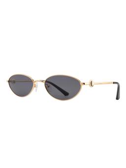 Opium Eyewear - Aira Oval Gold Frame Sunglasses (Op-10503) (55)