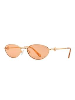 Opium Eyewear - Aira Oval Gold Frame Sunglasses (Op-10503) (55)