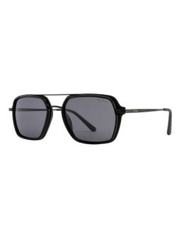Opium Eyewear - Pulse Aviator Black Frame Sunglasses (Op-10504) (55)