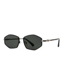 Opium Eyewear - Yolo Hexagonal Black Frame Sunglasses (Op-13544) (56)