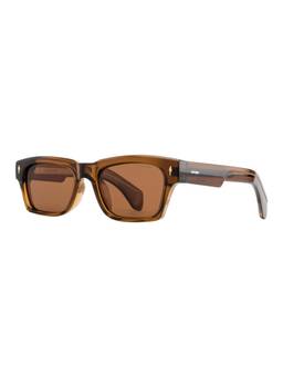 Opium Eyewear - Dash Rectangle Brown Frame Sunglasses (Op-13549) (52)