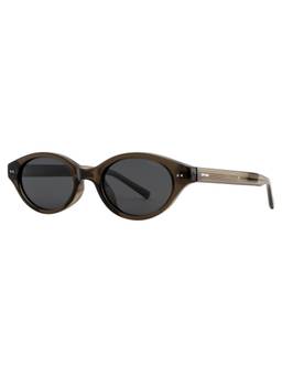 Opium Eyewear - Soli Oval Brown Frame Sunglasses (Op-13552) (48)