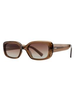 Opium Eyewear - Skim Rectangle Brown Frame Sunglasses (Op-13557) (53)