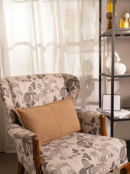 RALIA HOMES - Solace Woven Look Lumbar Pillow Brown (Pack of 2) (18x24 Inches)