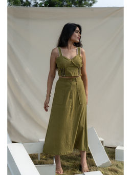 BILANG - Aura Olive Co-Ord (Set of 2)