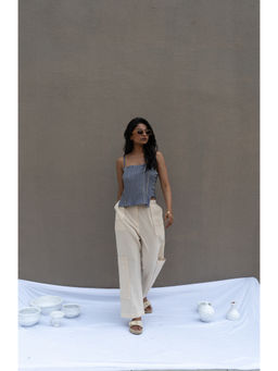 BILANG - Quad Pleat Blue Top with Pant (Set of 2)