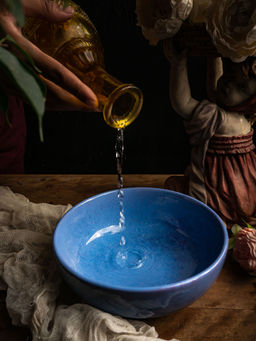 Amalfiee Ceramics - Handmade 8" Periwinkle Serving Bowl