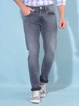 CRIMSOUNE CLUB - Mens Grey Cotton Jeans