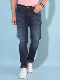 CRIMSOUNE CLUB - Mens Blue Cotton Jeans