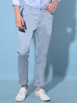 CRIMSOUNE CLUB - Mens Grey Cotton Trousers