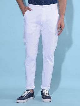 CRIMSOUNE CLUB - Mens White Cotton Trousers
