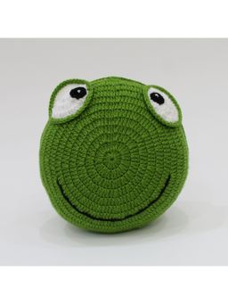 Woonie - Handmade Frog Shaped Filled Cuddle Cushion - Green